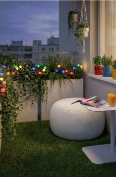 Кольорові садові ліхтарі на сонячному живленні - різнобарвний