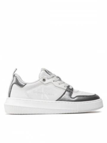 Calvin Klein Jeans Снікерcи Chunky Cupsole Laceup Metallic YW0YW007830LB Білий Calvin Klein Jeans Снікерcи Chunky Cupsole Laceup Metallic YW0YW007830LB Білий
