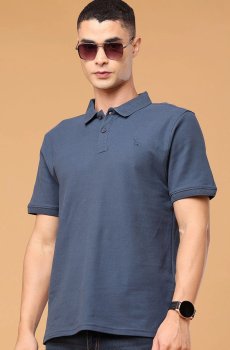 V-Mart Men Brand Logo Polo Collar T-shirt