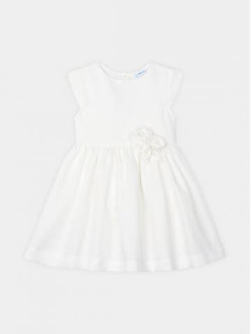 Mayoral Елегантне плаття 3913 Білий Regular Fit