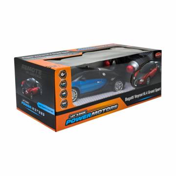 Автомодель Powermotors Bugatti Veyron 16.4 Grand Sport 1:24, на радиоуправлении, 18*8*5 см, синяя, от 6 лет (PM2402 BLUE) Автомодель Powermotors Bugatti Veyron 16.4 Grand Sport 1:24, на радиоуправлении, 18*8*5 см, синяя, от 6 лет (PM2402 BLUE)