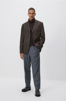 Reserved - Піджак slim fit з віскозою - темно коричневий - 7761H-89M