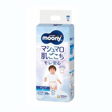 Подгузники-трусики Moony для мальчиков, размер XL, (12-22 кг), 38 шт Подгузники-трусики Moony для мальчиков, размер XL, (12-22 кг), 38 шт