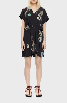 Женский черный комбинезон с узором Черный S Bimba Y Lola 251BR9061.10371