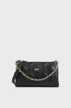 Женская черная кожаная сумка Черный ONESIZE DKNY R41EBC69