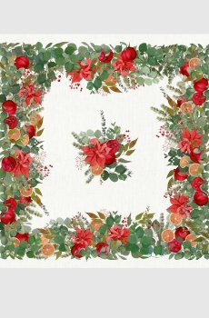 Белая скатерть GARLAND GLEE из льна