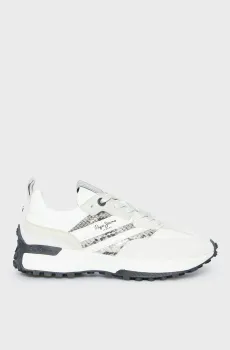 Женские белые кожаные кроссовки LUCKY ANIMAL Белый 39 Pepe Jeans PLS600020