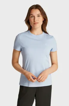 Женская голубая футболка CK EMB GRAPHIC SLIM T-SHIRT Голубой XS Calvin Klein K20K208061