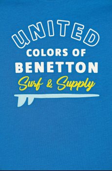 Детская хлопковая футболка United Colors of Benetton