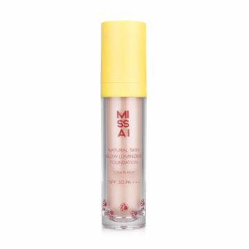 Тональная основа для лица Missai Natural Skin Glow Luminizing Foundation SPF 30 PA+++, тон 02, 30 г Тональная основа для лица Missai Natural Skin Glow Luminizing Foundation SPF 30 PA+++, тон 02, 30 г