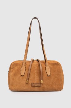 Коричневая замшевая сумка Aryna