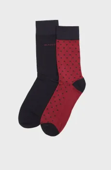 Мужские носки (2 пары) DOT AND SOLID SOCKS 2-PACK Разноцветный 40-42 Gant 9960260