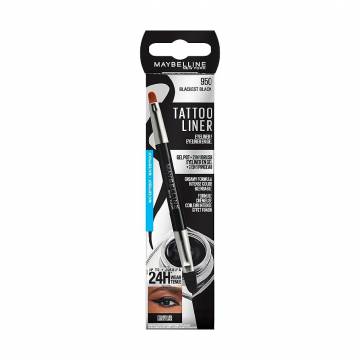 Стойкая гелевая подводка для век с щеточкой Maybelline New York Tattoo Liner черная, 3 г Стойкая гелевая подводка для век с щеточкой Maybelline New York Tattoo Liner черная, 3 г