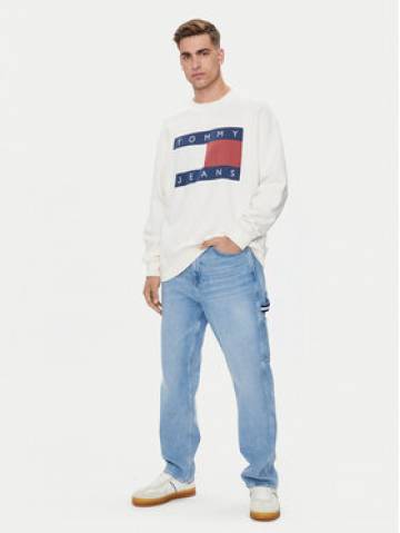 Tommy Jeans Світшот Big Flag DM0DM19222 Білий Relaxed Fit Tommy Jeans Світшот Big Flag DM0DM19222 Білий Relaxed Fit