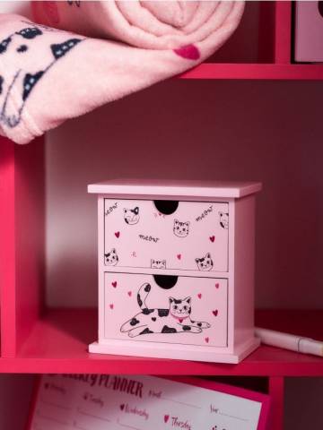 Органайзер з висувними шухлядами - пастельний рожевий