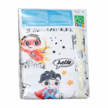 Многоразовая непромокаемая пеленка Еко Пупс Eco Cotton детские супергерои, 65*90 см Многоразовая непромокаемая пеленка Еко Пупс Eco Cotton детские супергерои, 65*90 см
