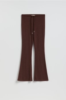 Reserved - Штани кльош з віскозою - темно коричневий - 017HT-89X