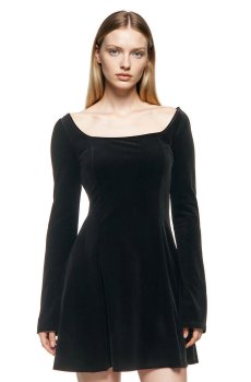 Cropp - Велюрова міні-сукня - чорний