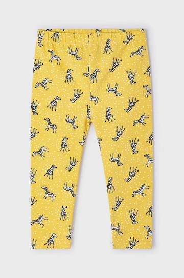 Детские леггинсы Mayoral цвет жёлтый с узором