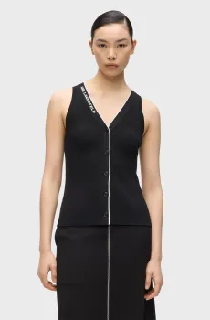 Женский черный жилет LOGO DAY Черный XS Karl Lagerfeld B2W18014