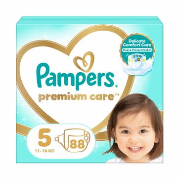 Подгузники Pampers Premium Care размер 5 (11-16 кг), 88 шт Подгузники Pampers Premium Care размер 5 (11-16 кг), 88 шт