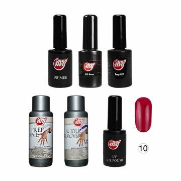 Стартовый набор для покрытия гель-лаком My Nail 2021 10 UV, 6 единиц Стартовый набор для покрытия гель-лаком My Nail 2021 10 UV, 6 единиц