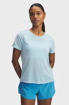 Женская голубая футболка UA Launch Camo Shortsleeve Голубой XS Under Armour 1386337-494