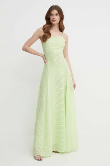 Платье Emporio Armani цвет зелёный maxi расклешённое 3D2A7J 2JJHZ Платье Emporio Armani цвет зелёный maxi расклешённое 3D2A7J 2JJHZ