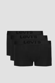 Мужские черные боксеры (3 шт) Черный M Levi’s® 905042001;001