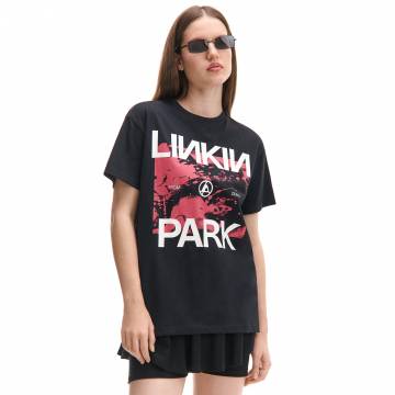 Cropp - Чорна футболка з принтом Linkin Park - чорний Cropp - Чорна футболка з принтом Linkin Park - чорний