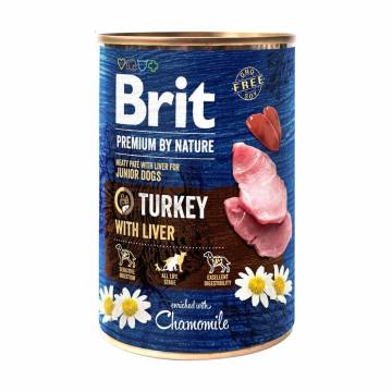 Влажный корм для собак Brit Premium by Nature Индейка с индюшиной печенью, 400 г Влажный корм для собак Brit Premium by Nature Индейка с индюшиной печенью, 400 г