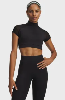Женский черный топ Vanish Elite Crop SS Черный S Under Armour 6011349-008