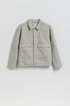 Reserved - Вицвіла джинсова куртка - зелений - 696IR-07J