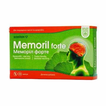Кровообращение, память и уменьшение усталости Baum Pharm Memoril Forte, 30 капсул Кровообращение, память и уменьшение усталости Baum Pharm Memoril Forte, 30 капсул