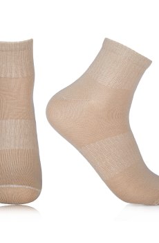 Носки женские AmiGA средние, спортивные, бежевые, размер 23-25