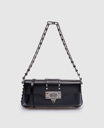 Черная кожаная сумка кросс-боди Rockstud Черная кожаная сумка кросс-боди Rockstud