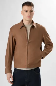 Мужская коричневая шерстяная куртка Коричневый 52 BOSS 50564223;217