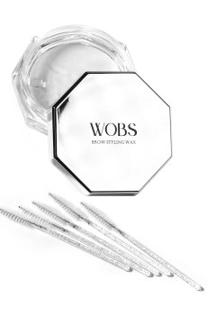 Воск для укладки и фиксации бровей WoBs Brow Styling Wax, прозрачный, 30 г