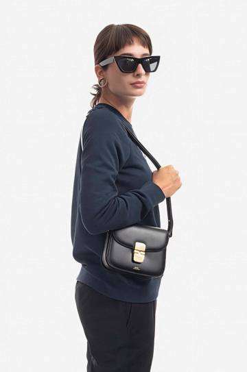 Кожаная сумочка A.P.C. Sac Grace Mini PXBMW-F61515 BLACK цвет чёрный Кожаная сумочка A.P.C. Sac Grace Mini PXBMW-F61515 BLACK цвет чёрный