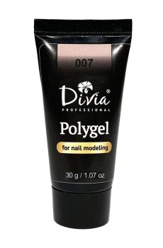 Уценка! Полигель для наращивания ногтей Divia Polygel 007, 30 г