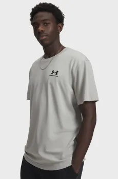 Мужская серая футболка UA M LOGO EMB HEAVYWEIGHT SS-GRY Серый 3XL Under Armour 1373997-069
