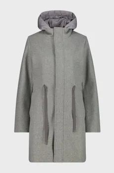 Женское серое пальто SNAPS HOOD WATER REPELLEN Серый 38 CMP 36K2366-U510