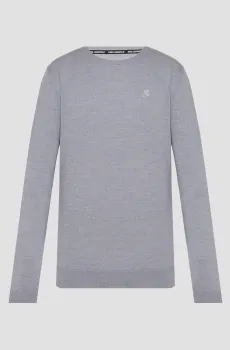 Мужской серый шерстяной джемпер Серый XXL Karl Lagerfeld 553399.655000;941