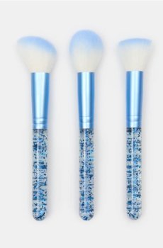 Набір з 3 кистей для макіяжу - light blue