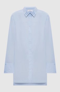 Голубая рубашка с цепочкой мониль