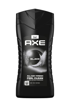 Гель для волос, лица и тела 3 в 1 Axe Black All Day Fresh Body Face Hair Wash, 250 мл