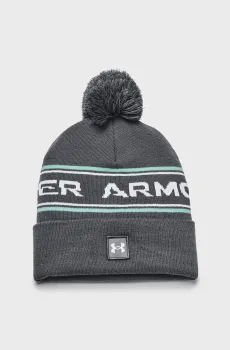 Мужская серая шапка UA Mens Halftime Pom Beanie Серый ONESIZE Under Armour 1379985-012