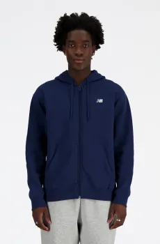 Мужское синее худи Stacked Logo Синий S New Balance MJ41501NNY