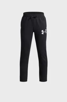 Детские черные спортивные брюки UA Rival Flc Cblck Grphc Jgr Черный 14 Under Armour 6004995-001