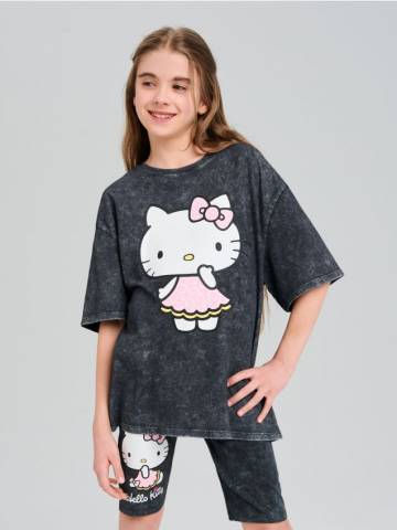 Короткі легінси Hello Kitty - чорний